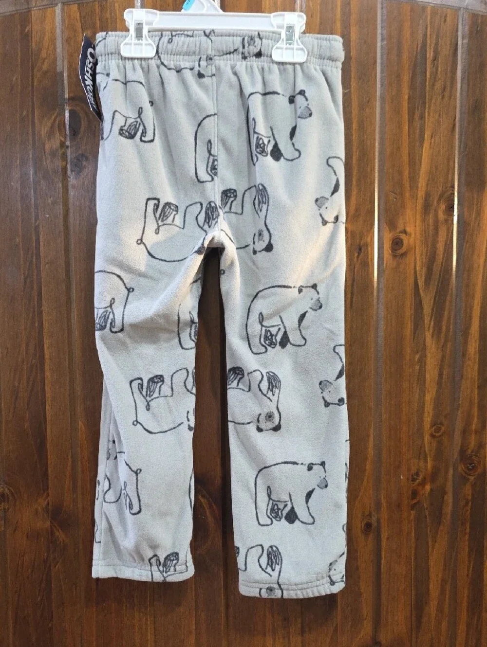 OshKosh B'gosh Gray Polar Fleece Joggers with Bear Print